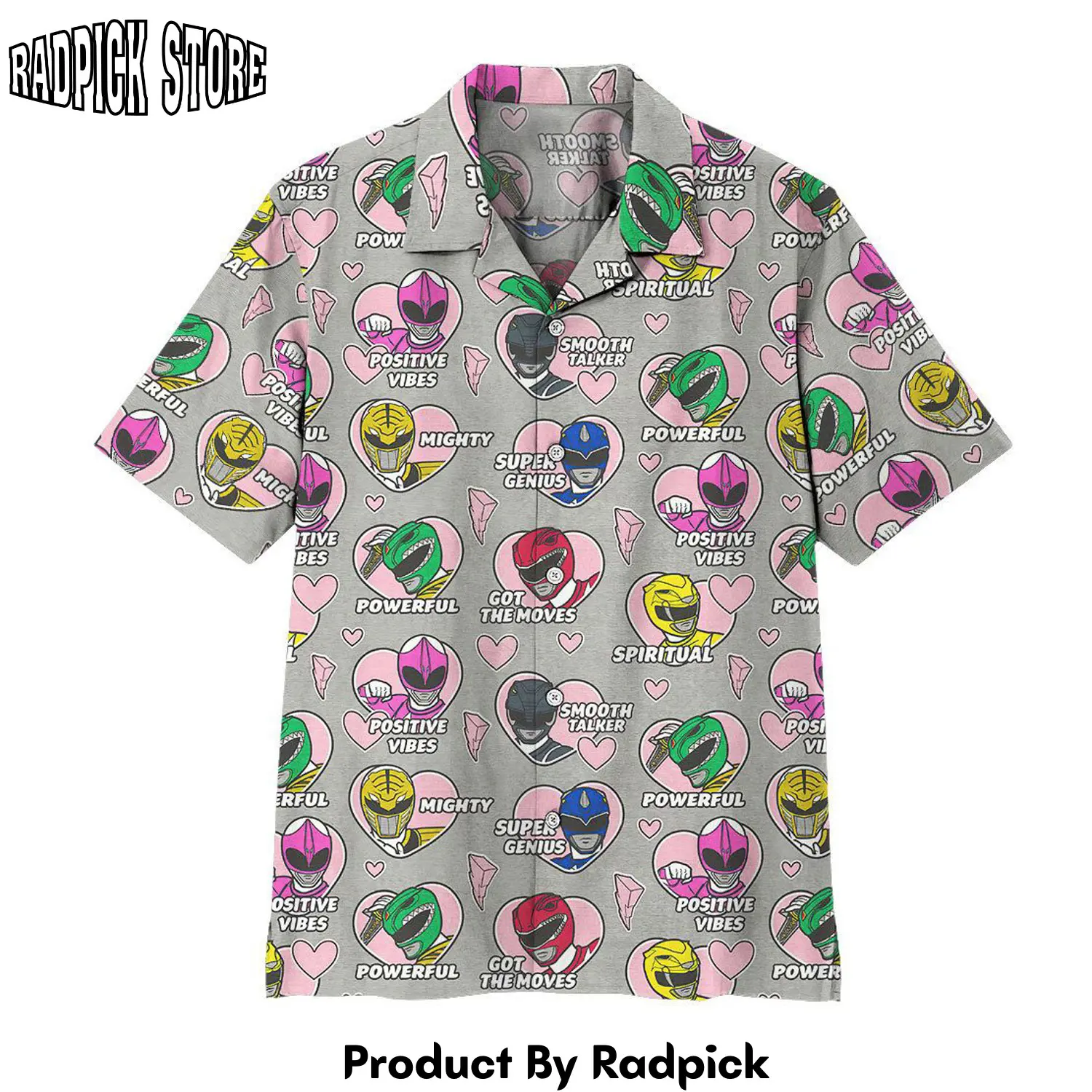 Radpick 3d mighty morphin power rangers hawaii shirt 4mz rp2921295